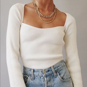 NWT Verge Girl New Fashion Ribbed Knit Top